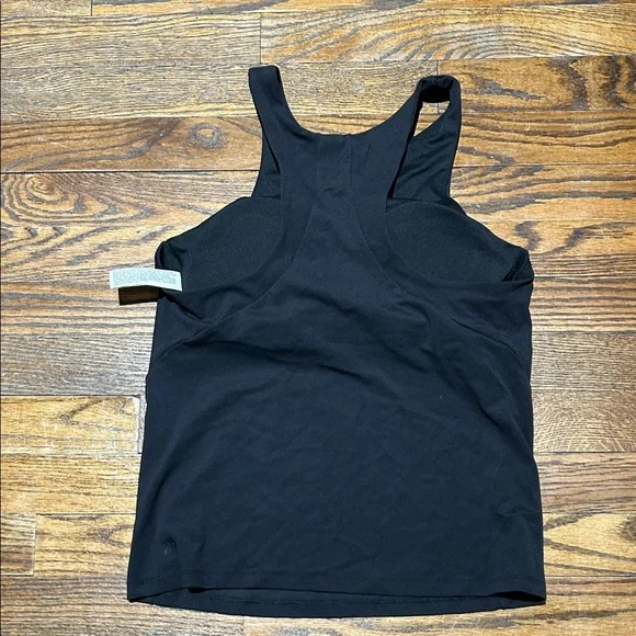 New without tag -Black High-Neck Racerback Tank Top inserts/lightly padded - Picture 5 of 5